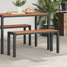 Kerti pad 100 cm Acél és WPC Barna és Fekete