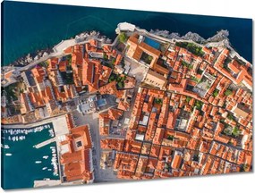 Vászonkép 90x60 Dubrovnik madártávlatból