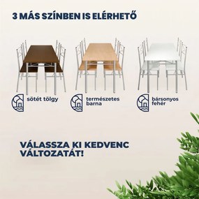 PAUL étkezőgarnitúra, 5 részes, tölgyfa Jurhan