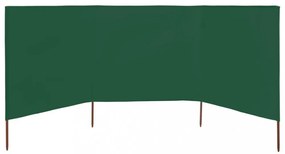 zöld szövet 3-paneles szélfogó 400 x 160 cm