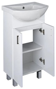Viva STYLE Ekonomik 45 lábon álló 2 ajtós fürdőszoba bútor Sanovit ZENON 6045 mosdóval 45 x 40 cm