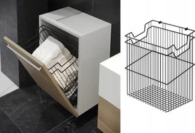 Szennyestartó/mosókosár szekrényhez 30 antracit Starax S-8111-A