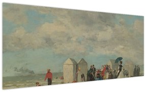 Kép - Eugène Boudin, Beach Scene, reprodukciók (120x50 cm)