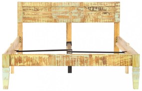 tömör újrahasznosított fa ágykeret 120 x 200 cm