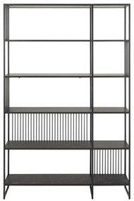Fekete könyvespolc 120x185x35 cm Strington – Actona