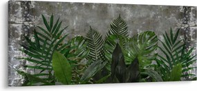 Kép - Betonfal növényekkel (120x50 cm)