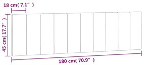 sötétszürke bársony fejtámla párna 180 cm