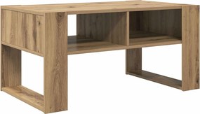 vidaXL Dohányzóasztal tárolóval Artisan tölgy 92 x 53 x 45 cm Faanyag