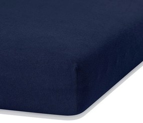 Sötétkék gumis frottír lepedő 180x200 cm Ruby – Restilo