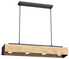 Csillár zsinóron MAISON 4xGU10/8W/230V barna/tölgy