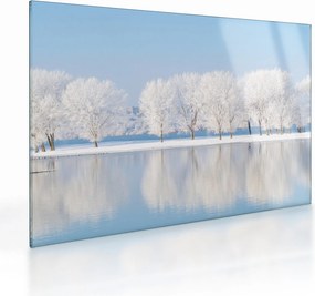 Egy kép egy téli tájról (üvegen) (70x50 cm)