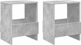 vidaXL Magazin állvány 2 pcs Beton Szürke 35 x 30 x 45 cm