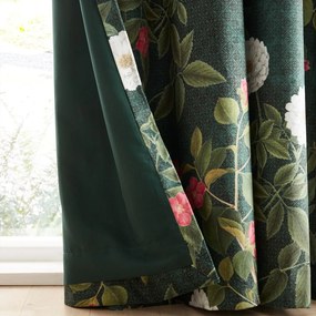 Zöld bársony függöny szett 2 db-os 168x183 cm Arcadia Floral – RHS