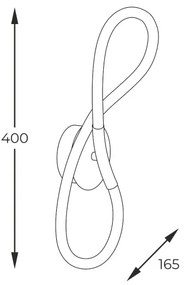 Zuma Line 20006W-BK - LED fali lámpa BALBO LED/14W/230V 3000/4000/6000K