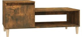 vidaXL füstös tölgy színű fatermék dohányzóasztal 100 x 50 x 45 cm