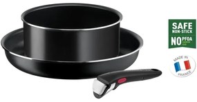 Tefal INGENIO EASY COOK & CLEAN fekete 3 részes edénykészlet