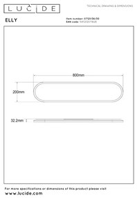 Lucide 07121/36/30 - Dimmelhető LED mennyezeti lámpatest ELLY 36W/230V 2700/3300/4000K