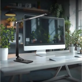 LED állítható asztali lámpa USB-vel LED/7W/230V 3000K-5500K fekete