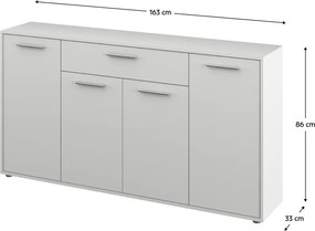 Komód, fehér, LUNIA