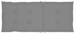 4 db szürke szövet kerti magas háttámlájú székpárna 120x50x3 cm