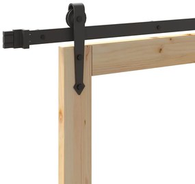 Egyszerű Csúszó Ajtó Barna 78 x 232 cm Fa és fém