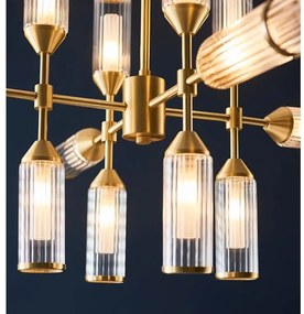 Endon 92214 - TOUR rúdon függő csillár 12xG9/3W/230V sárgaréz