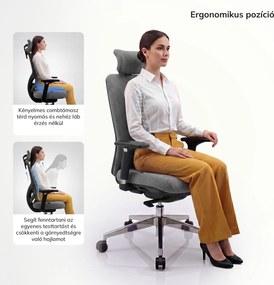 Ergonomikus irodai szék sötétszürke AXIS