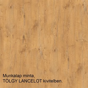 Alsószekrény, szürke matt/tölgy lancelot, VEGA 80 D 3S BB