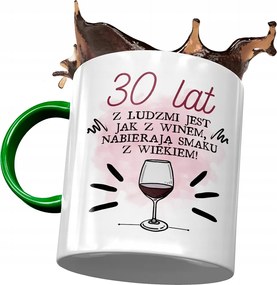 Zöld Bögre Születésnapra 30 30. 30-as Ajándék Nyomtatott Fotóval