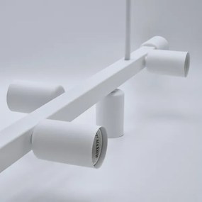 Csillár rúdon ASTRID 8xE27/60W/230V fehér