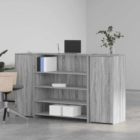 recepciós pult szürke sonoma 180x50x103,5 cm szerelt fa