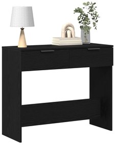 KonzolAsztal Fekete Tölgy 90x36x75 cm Mérnöki Fa