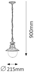 Rabalux 8164 - Kültéri lámpa ODESSA 1xE27/60W