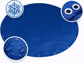 Takaróponyva 6x6 m – Kék Kerek Vízálló Fagyálló Szem
