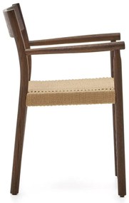 Barna-natúr színű tölgyfa étkezőszék Yalia – Kave Home