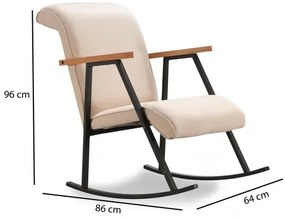 Krémszínű LUNI hintaszék