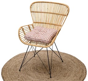 Soft kockás barna székpárna