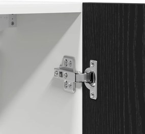 vidaXL Fekete tölgy Függő Szekrény 50x31x60 cm, Mérnöki fából készült