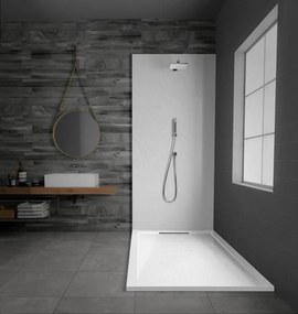 AREZZO design STONE pala hatású öntött márvány zuhanytálca, 120x90 cm-es, fehér (2 doboz)
