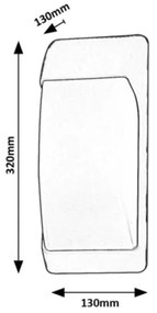 Rabalux 7796 - Kültéri fali lámpa OPOLE 1xE27/12W/230V IP65