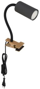 Globo 57911KG - Rugalmas lámpa klipszel ROBBY 1xGU10/25W/230V szürke/barna