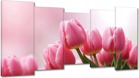 Vászonkép 150x80 Rózsaszín tulipánok