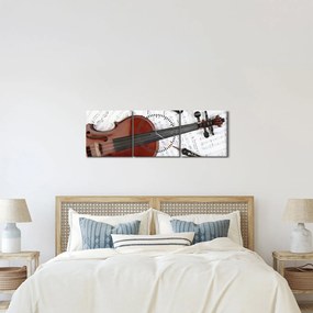 Kép - Hangszerek (órával) (90x30 cm)