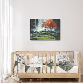 Üveg kép - A kardok kertjének illusztrációja (70x50 cm)