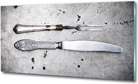 Fotótapéta falra edzett üveg Evőeszköz 120x60