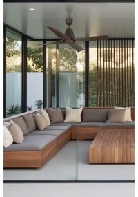 FARO 33490 - Mennyezeti ventilátor TYPHOON IP44 barna + távirányítás