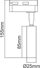 Orlicki Design SLIMI OR83071 Sínreflektor 1x3,5W/G9