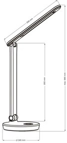 LED RGBW Dimmelhető érintős asztali lámpa NEPTUN LED/7W/230V fekete
