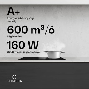 Klarstein AirJet 60 Down Air System, indukciós tűzhely + DownAir-páraelszívó,10 000 W, 600 m³/h, Boost