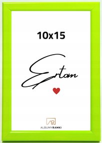 Képkeret 10x15 üveg zöld univerzális